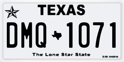 TX license plate DMQ1071