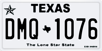 TX license plate DMQ1076
