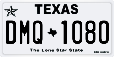 TX license plate DMQ1080