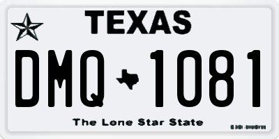 TX license plate DMQ1081