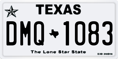 TX license plate DMQ1083