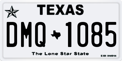 TX license plate DMQ1085
