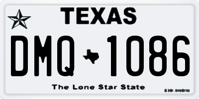TX license plate DMQ1086