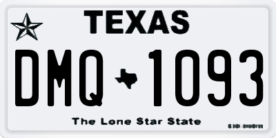 TX license plate DMQ1093