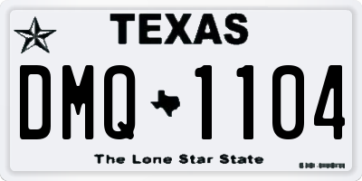 TX license plate DMQ1104