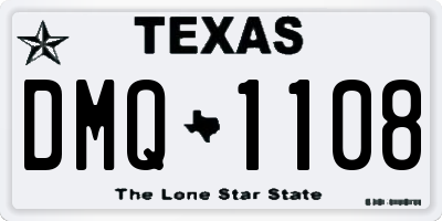 TX license plate DMQ1108