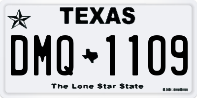 TX license plate DMQ1109