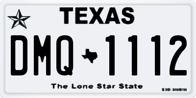 TX license plate DMQ1112