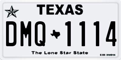 TX license plate DMQ1114