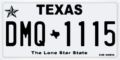 TX license plate DMQ1115