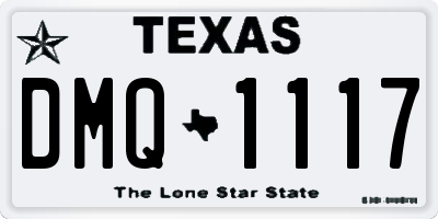 TX license plate DMQ1117