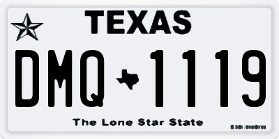 TX license plate DMQ1119