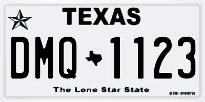 TX license plate DMQ1123