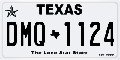 TX license plate DMQ1124