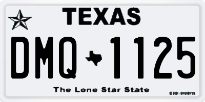 TX license plate DMQ1125