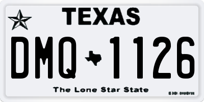 TX license plate DMQ1126
