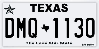 TX license plate DMQ1130
