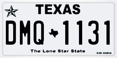 TX license plate DMQ1131
