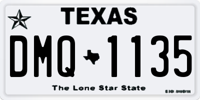 TX license plate DMQ1135