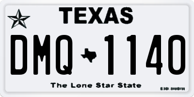 TX license plate DMQ1140