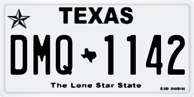 TX license plate DMQ1142