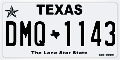 TX license plate DMQ1143