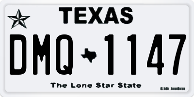 TX license plate DMQ1147
