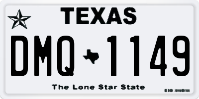 TX license plate DMQ1149