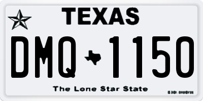 TX license plate DMQ1150