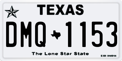 TX license plate DMQ1153