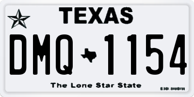 TX license plate DMQ1154