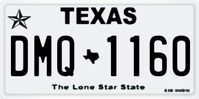TX license plate DMQ1160