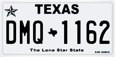 TX license plate DMQ1162