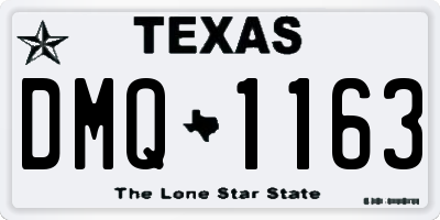 TX license plate DMQ1163