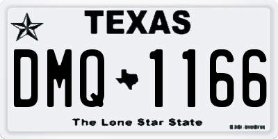 TX license plate DMQ1166
