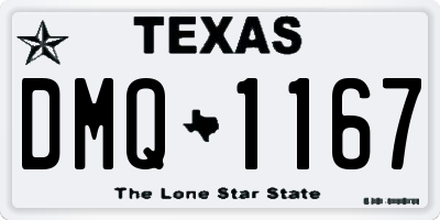 TX license plate DMQ1167
