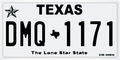 TX license plate DMQ1171