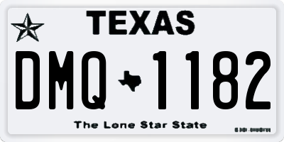TX license plate DMQ1182