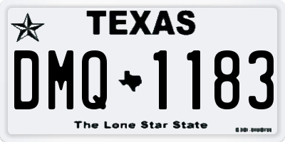 TX license plate DMQ1183