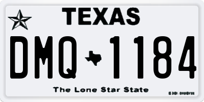 TX license plate DMQ1184
