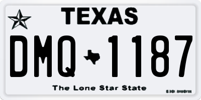 TX license plate DMQ1187