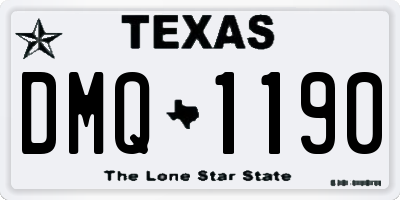 TX license plate DMQ1190