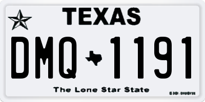 TX license plate DMQ1191