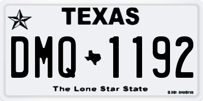 TX license plate DMQ1192