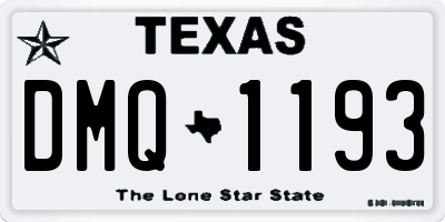 TX license plate DMQ1193