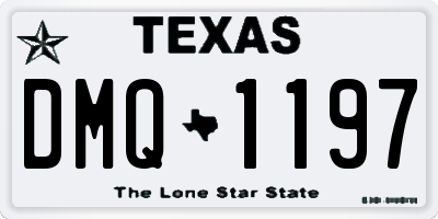 TX license plate DMQ1197