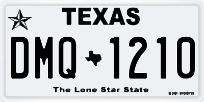 TX license plate DMQ1210
