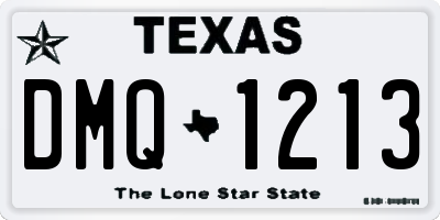 TX license plate DMQ1213