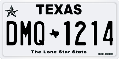 TX license plate DMQ1214