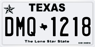 TX license plate DMQ1218